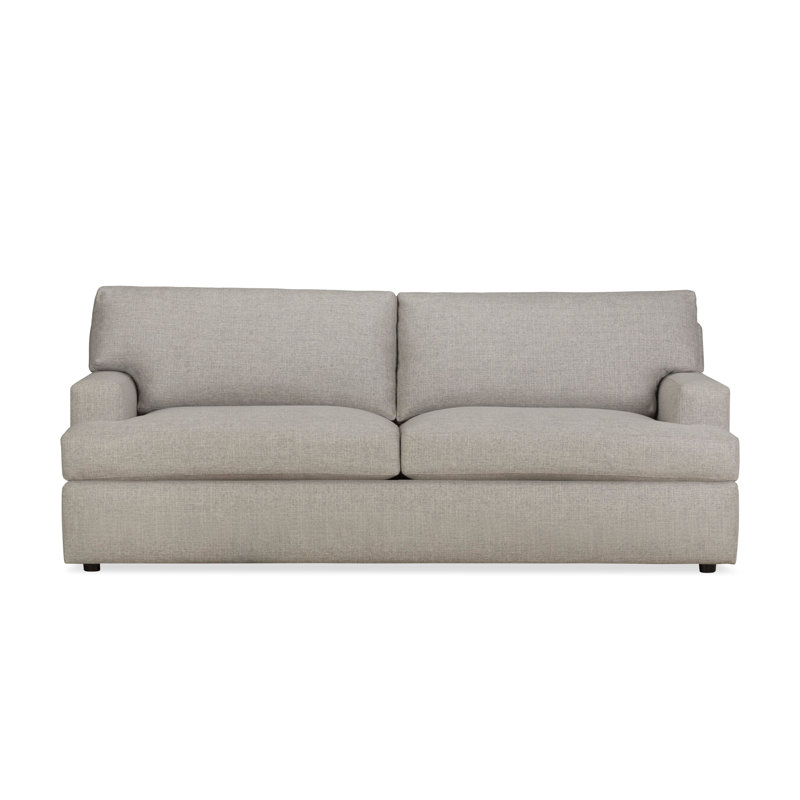 Canapé-lit rembourré sur mesure 84 po Cleo, Tissu natté turbo cendre