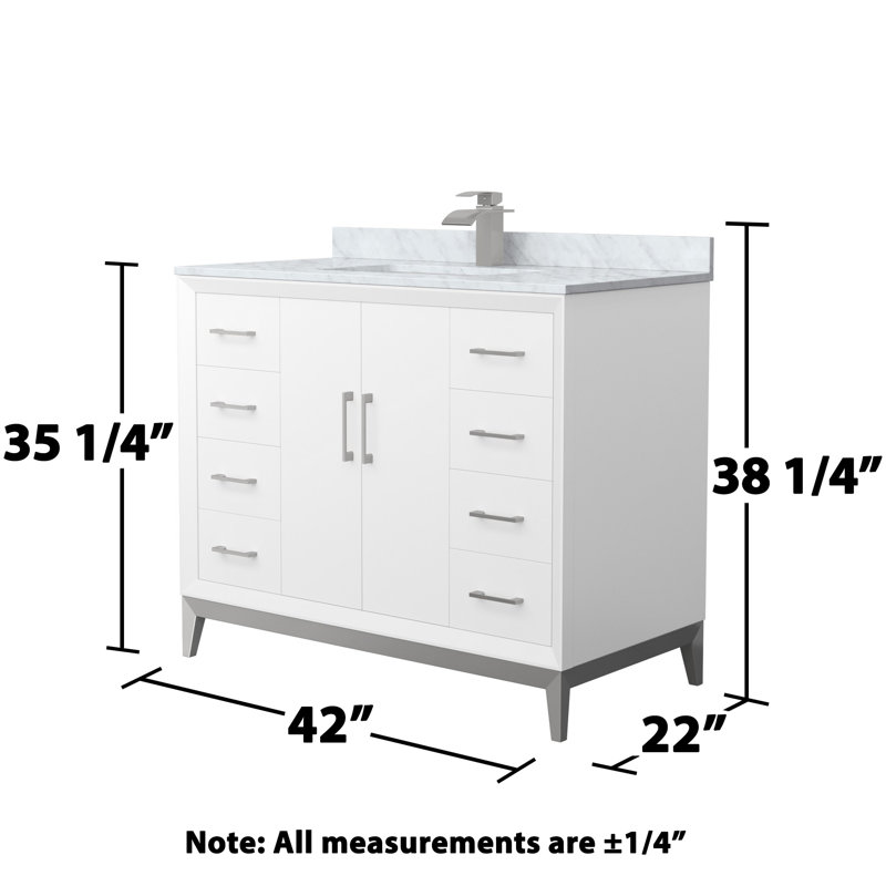 42'' W Single Vanity, Brushed Nickel