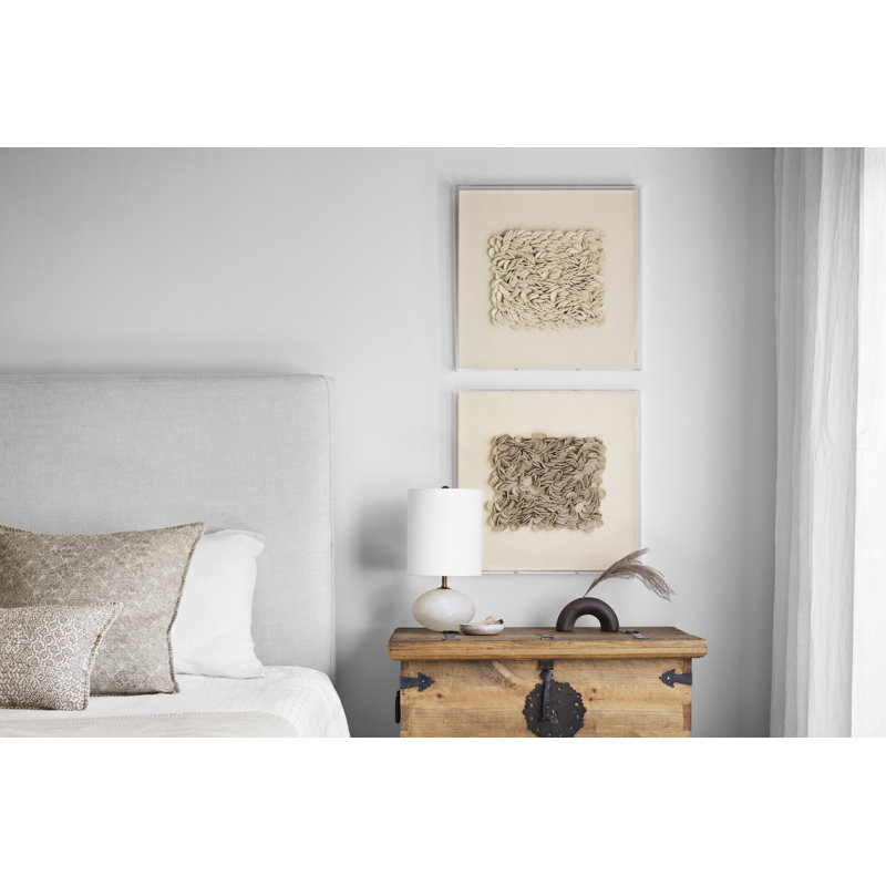  Geometric 22" Throw Pillow Cover, Beige