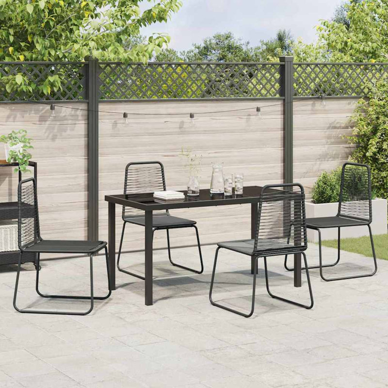 Patio Dining Set with, 73 cm H x 140 cm W x 70 cm D, 5, 4