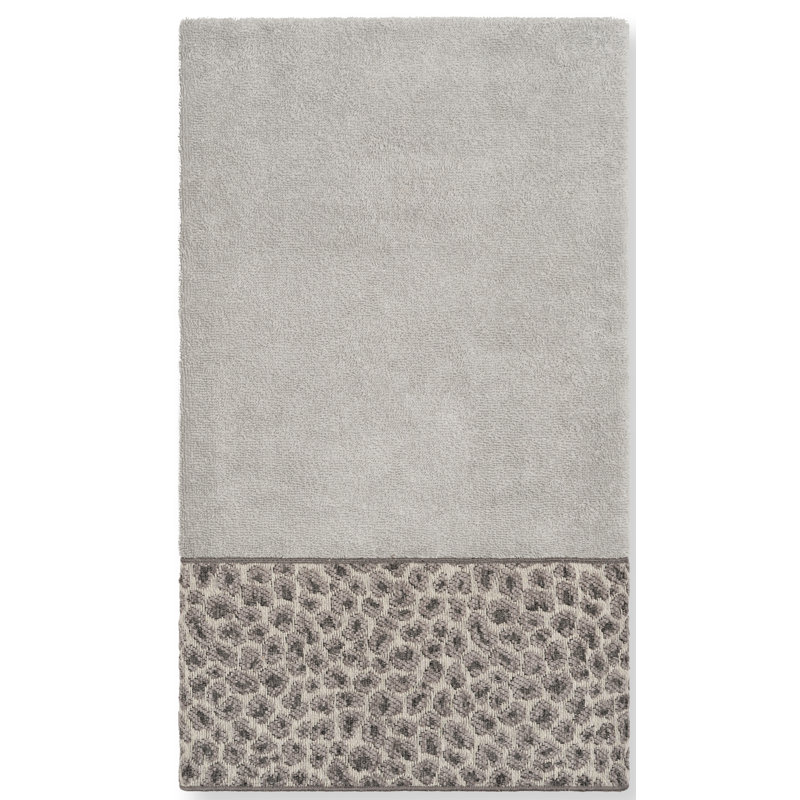 Spots Midweight Bath Towel, Light Gray