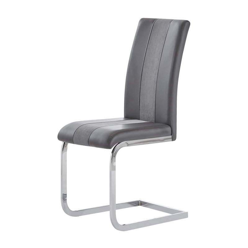 Admer 19'' H Upholstered Side Chair, Gray, 1