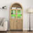 Natural Wood Grain Tech-Inspired MDF Dome Cabinet-531953623