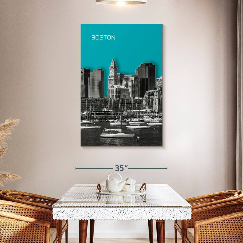 Horizon moderne de Sirci à Boston, H 48 po x l 32 po