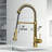 Edison 19" H 1-handle Pull-Down 2-Function Sprayer Touchless Kitchen Faucet-68838176