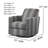 Ballina Polyester Swivel Armchair-1250827773