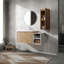 Meuble-lavabo mural 42 po avec lavabo et armoire latérale, portes à fermeture douce 42 po