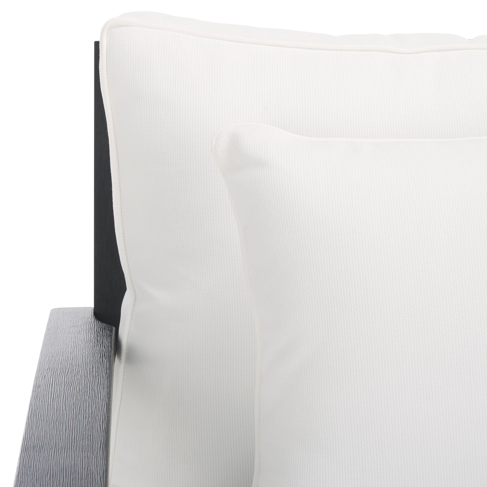Samya Outdoor Chair with Cushions, Black, White