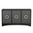 Curved Design Storage Cabinet With Three Doors And Adjustable Shelves-1238447670