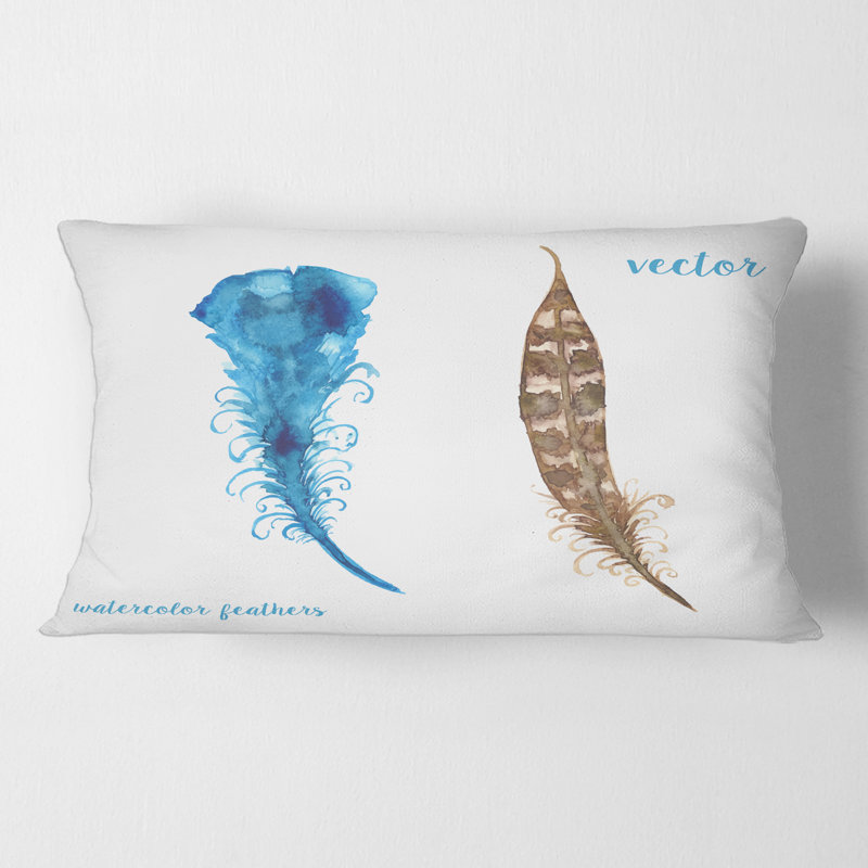 Housse et insert de coussin rectangulaire en plumes