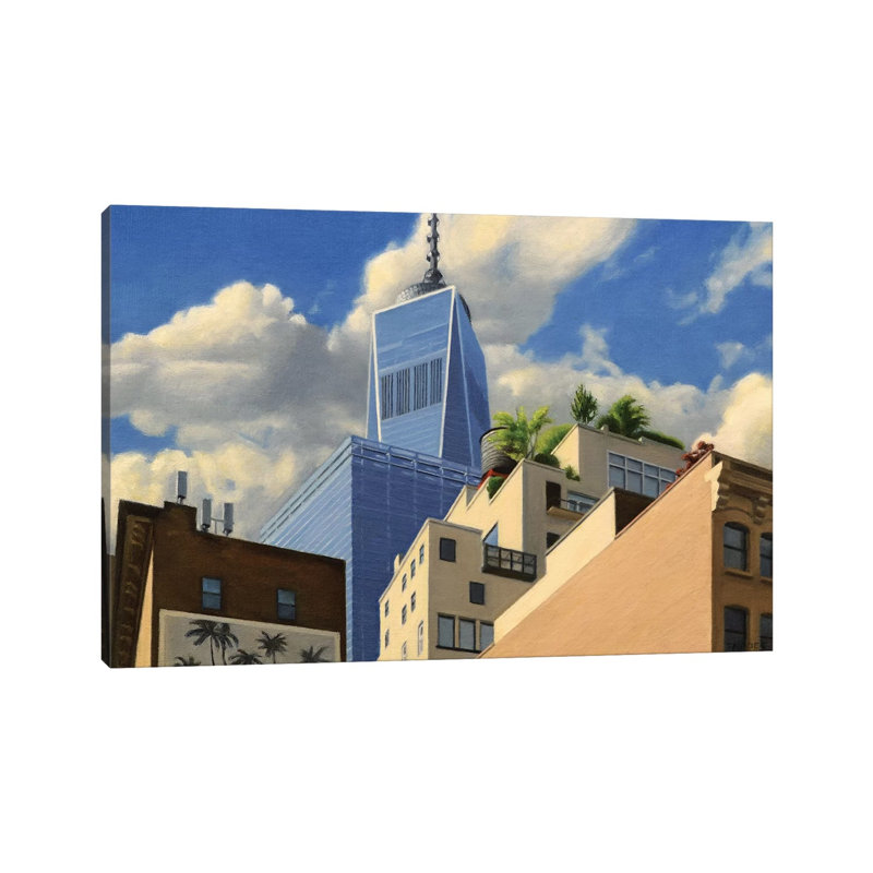 Tribeca Rooftops by Nick Savides - Wrapped Canvas Painting, 20.32cm H x 30.48cm W x 1.91cm D