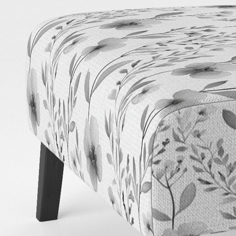 Fauteuil de chambre Floral, Pantoufle sans accoudoirs