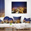 Coussin lombaire de nuit cityscape