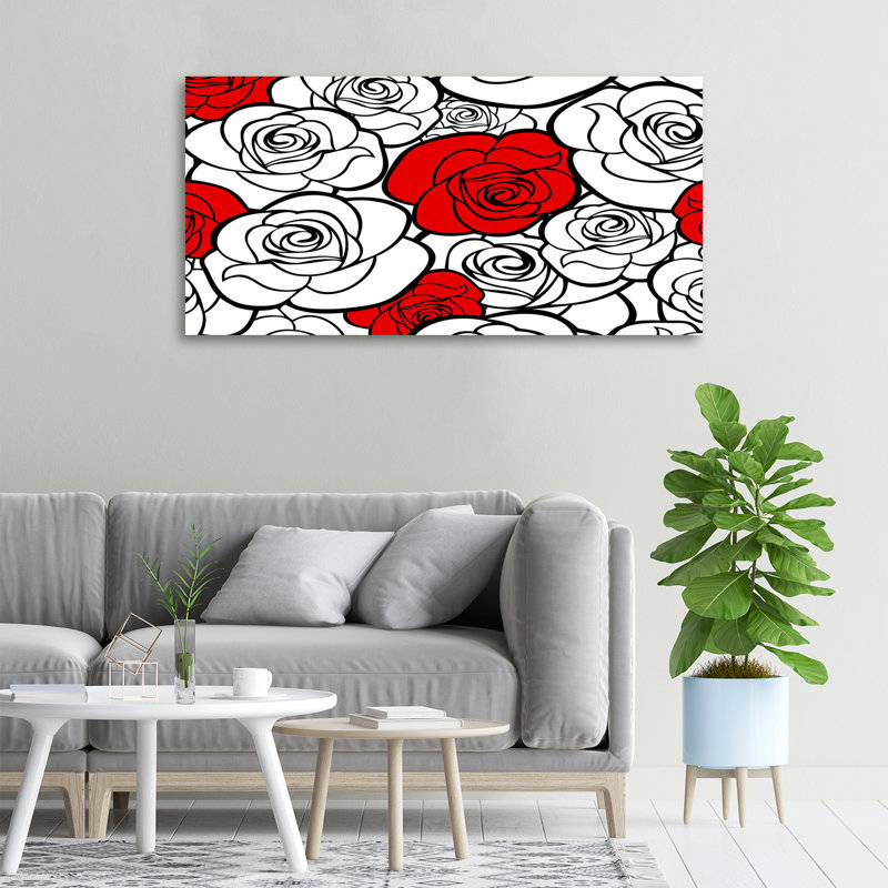 Roses 1 Piece Wrapped Canvas Wall Art