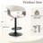 Adjustable Height Bar Stools With Fabric Seat Swivel Stool With Backrest For Kitchen Island, Bar, Home Pub​​-406743118-406839202