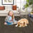 Braided Printed Texture Machine Washable Rug with Rubber Backing for Living Room Non-Slip Dining Room Rug Easy-Cleaning Floor Carpet for Bedroom-605140341