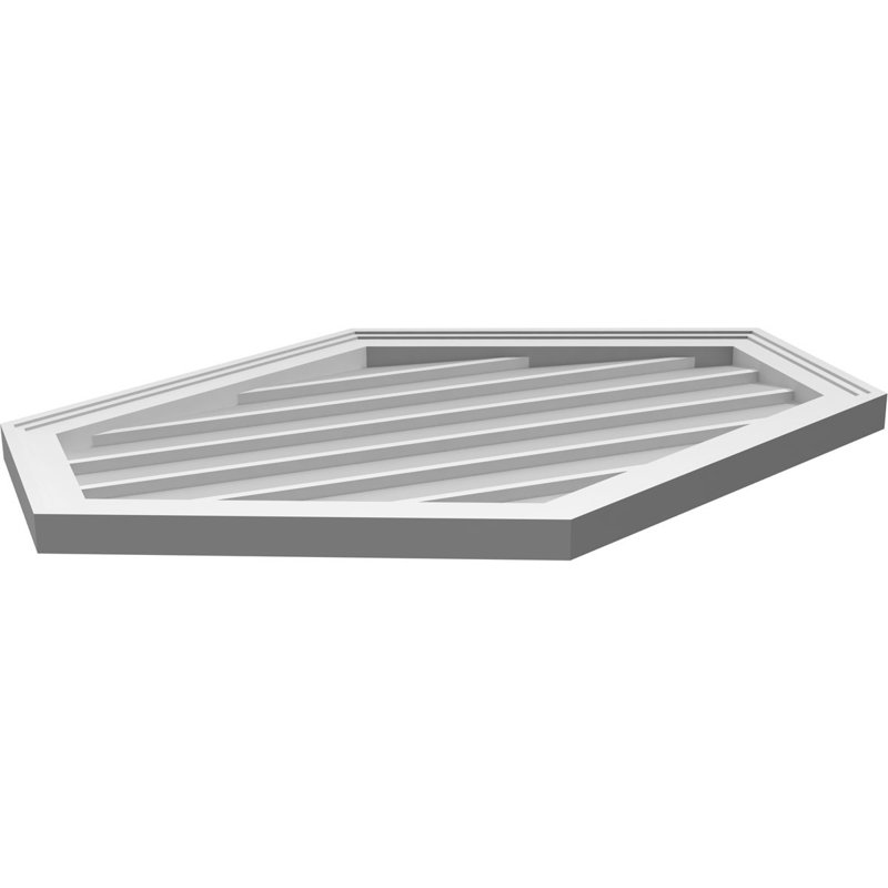 Ventilé vertical à pignon vertical en uréthane 5/12, H 24 po x l 34 po x P 1,5 po