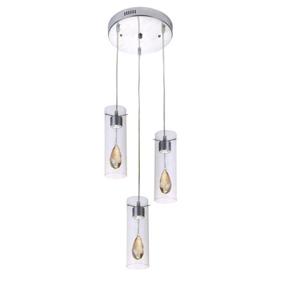 Glencoe 3 - Light Silver LED Cluster Pendant