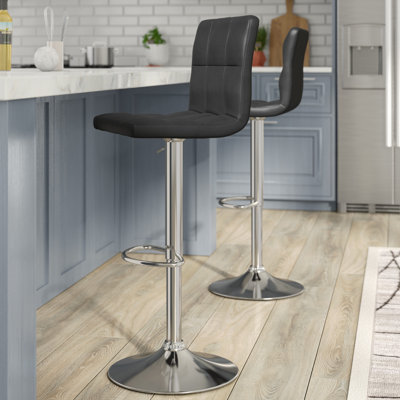 Dorotea Swivel Upholstered Adjustable Height Counter Stool