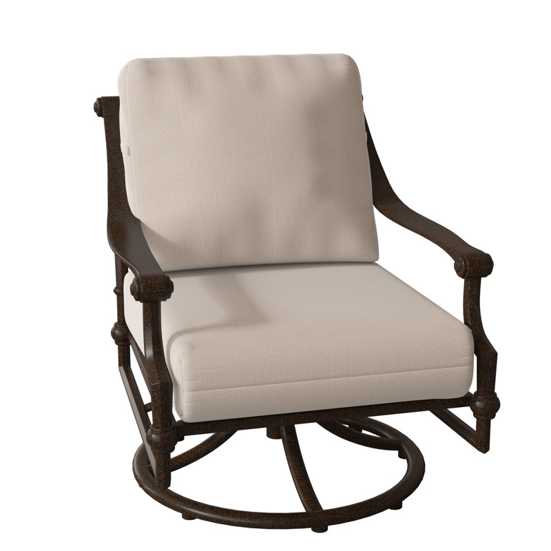 Delphi Outdoor Rocker Chair, Chestnut Brown, Canvas Bird's Eye Sunbrella® Canvas