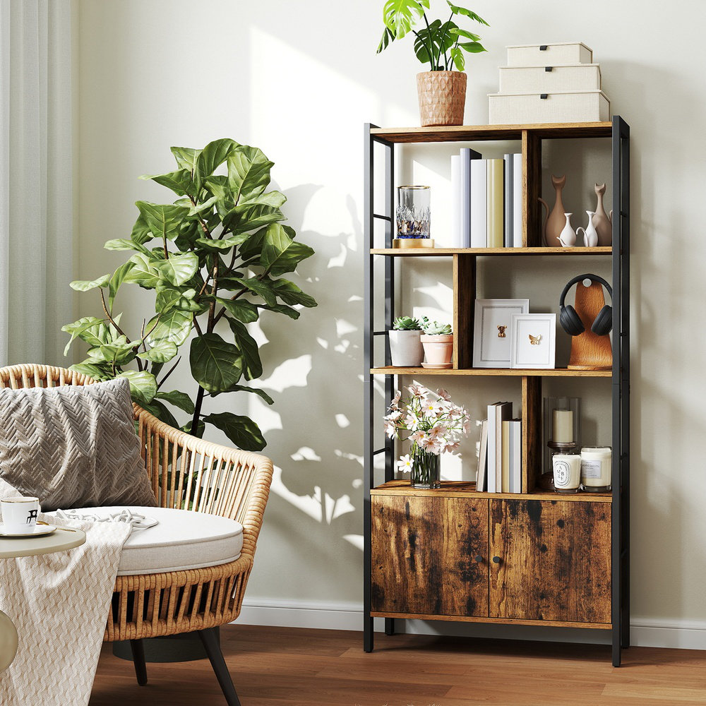 Jazmyne 154.5cm H x 74cm W Steel Standard Bookcase