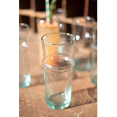 Tall Recycled Moroccan-Style Tea Glass Decorative Cup