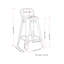 De 2 tabourets de comptoir en métal, 24 pouces, blanc vieilli, dossier confortable pour la cuisine, tabouret de 24 po (2) - Sièges confortables avec dossiers et repose-pieds incurvés, entretoise de construction stable
