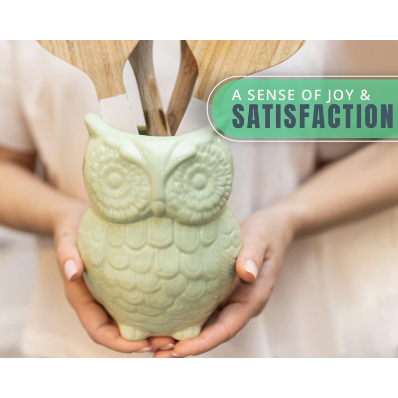 Vaisselle et porte-ustensiles en céramique Owl
