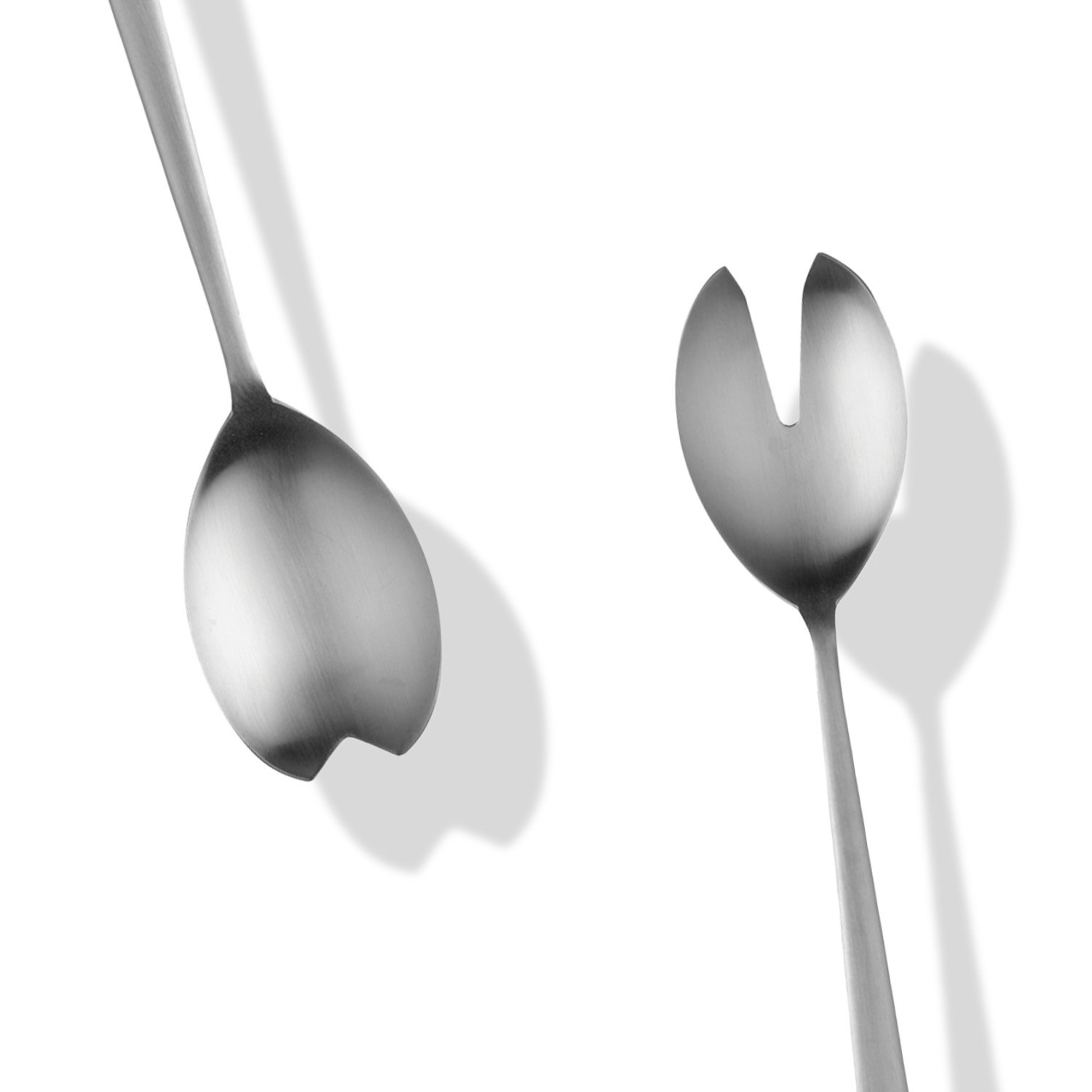 Linea Stainless Steel Salad Servers, Ice Silver