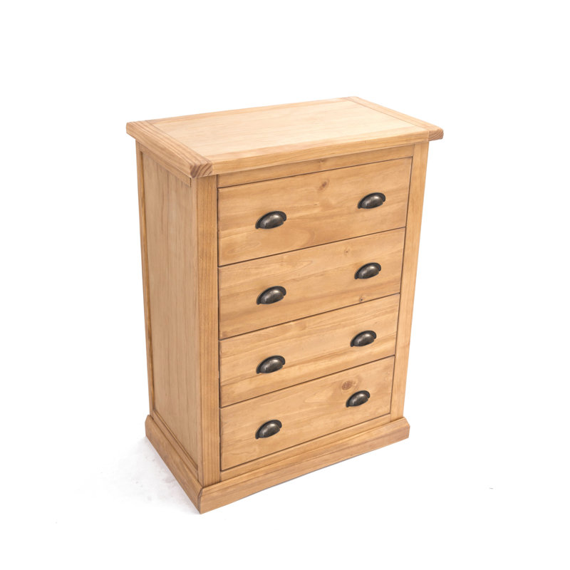 Sarkar 70cm W 4 - Drawer Chest of Drawers, Chamfered