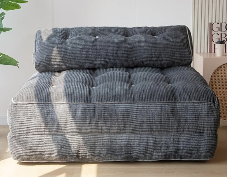 129.8cm Upholstered Futon