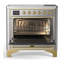 Cuisinière à induction 36 pouces avec 6 éléments à induction en acier inoxydable Majestic III Series (garniture laiton)-124828720-124828719