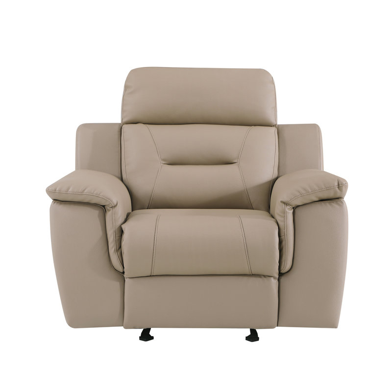 Fauteuil inclinable moderne en cuir Air, Beige