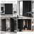 Room Divider Curtain Ceiling Curtain Track Set For Blackout And Privacy (Black Curtain + Black Track) 106" W X 84" L -1 Piece