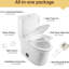 Toilette en céramique blanche 1,1 / 1,6, hauteur confortable, siège à fermeture en douceur et une toilette blanche approuvée