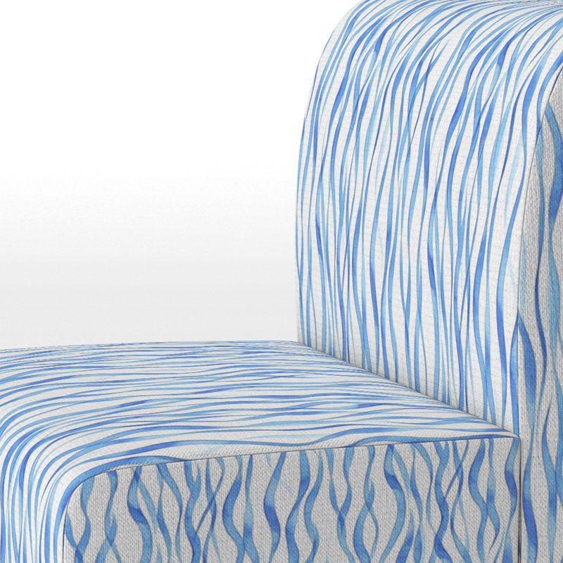 Fauteuil de chambre Abstract Blue, Pantoufle sans accoudoirs