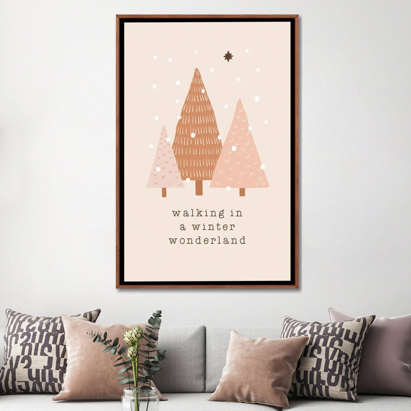 «Walking in a Winter Wonderland» par Orara Studio - reproduction d'art, H 60 po x l 40po x P 1,5 po, Pas de tapis
