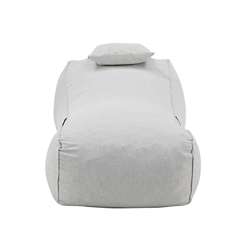 Outdoor Bean Bag Lounge Chair, Light Gray