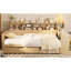 Lit de jour en bois naturel avec beaucoup de rangement, lit gigogne simple et espace d'étude productif en teintes de bois, tablettes, bureau, finition-759749633-759749638