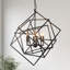 Lustre géométrique à 6 lumières de style bougie Fredrico