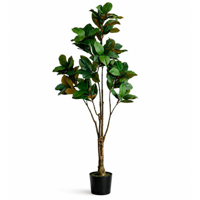 7Ft Artificial Magnolia Tree Faux Floor Plant With Realistic Leaves For Living Room Office Home Decor