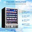 24-inch Beverage Refrigerator, 166-Can Built-in or Freestanding Cooler with Glass Door, Digital Temperature Control 36°-60°F for Kitchen, Bar, or Office