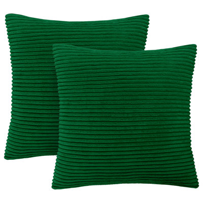 Aspire Homeware Striped Square Velvet Cushion Cover