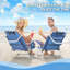 Chaises de plage à dos (ensemble de 2), chaise de camping pliante robuste avec grandes poches-786968433