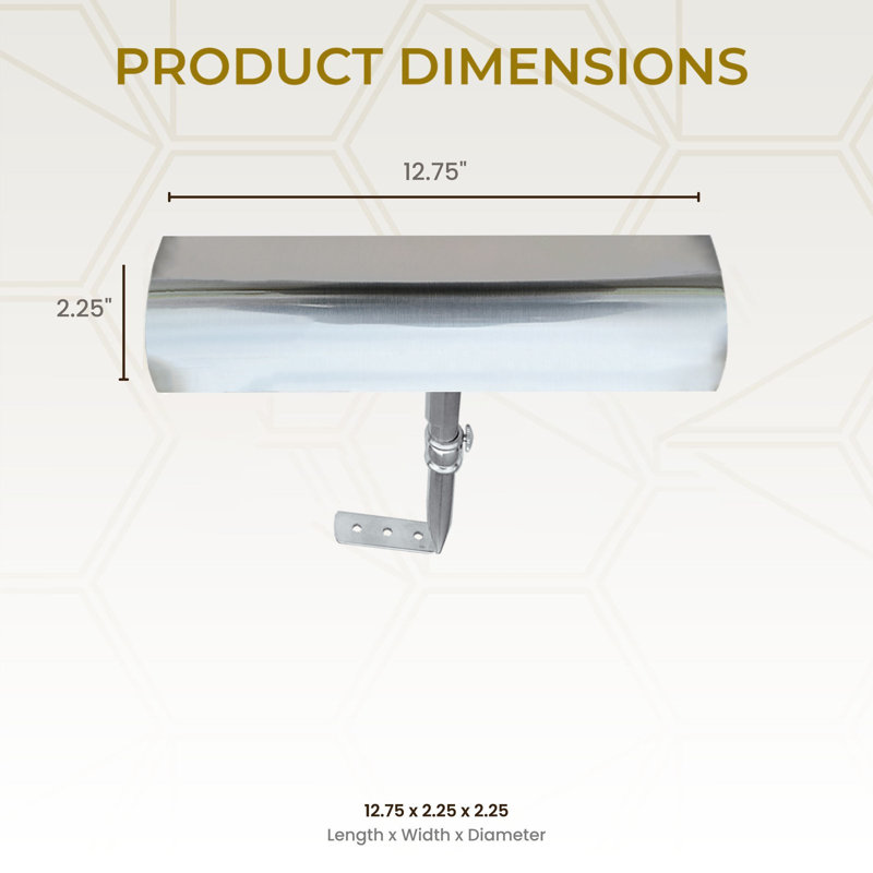 12.75'' Dimmable LED Wall Mounted Picture Light with Remote, Brushed Nickel