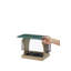 Birds Choice 12" Large Recycled Plastic Hanging or Mounted Hopper 2-Sided Bird Feeder, Taupe/Green