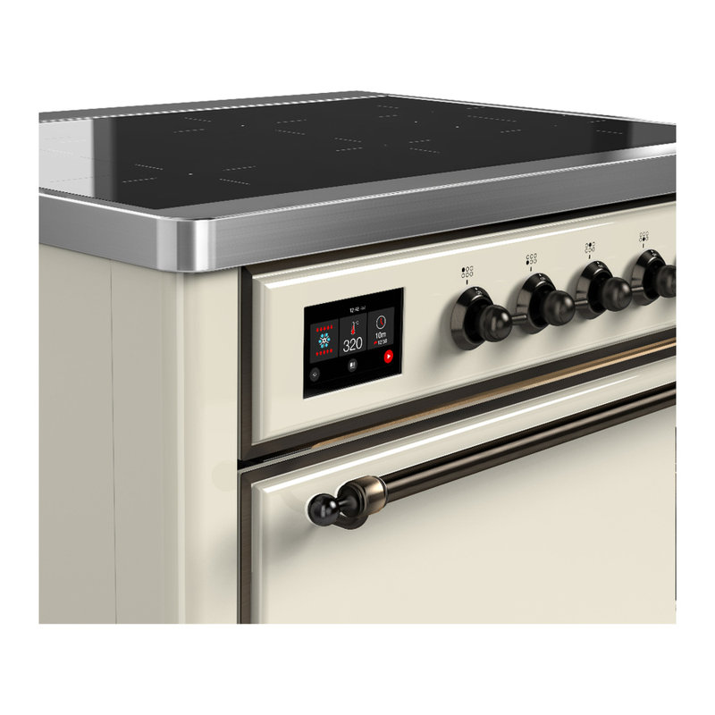 Majestic III Series 36 Inch Induction Range with 6 Induction Elements in Matte Graphite (Chrome Trim), Burnished