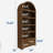 71" Tall Arched Storage Cabinet, 6 Tiers Arch Wooden Pantry Cabinet with Drawer, Adjustable Shelves-808162902