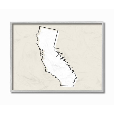 " California Home State Map Neutral Design "