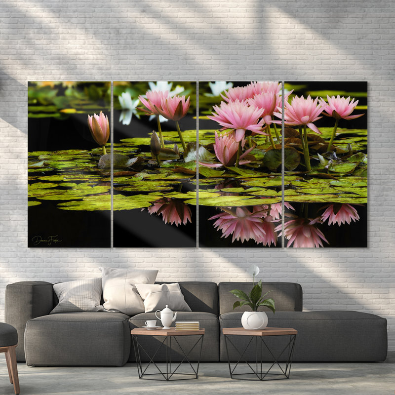 Victoria Regia On Glass, 4 pièces, impression
